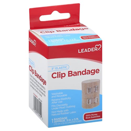 Image for Leader Clip Bandage, Elastic, 3 Inch,1ea from FOX DRUG STORE PARLIER