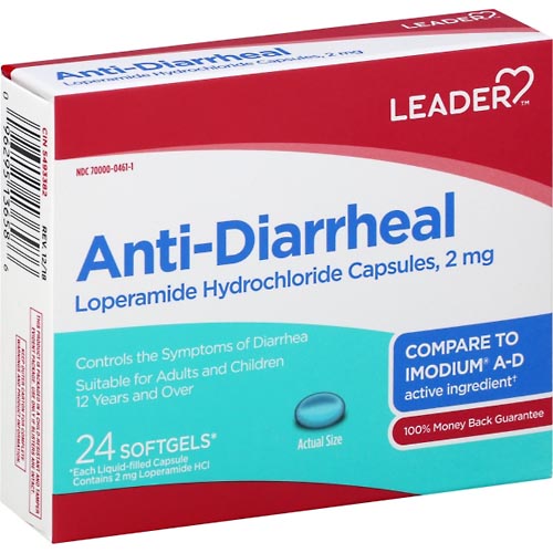 Image for Leader Anti-Diarrheal, Softgels,24ea from FOX DRUG STORE PARLIER