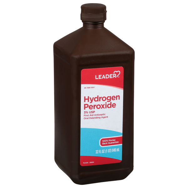 Image for Leader Hydrogen Peroxide, 3% USP, 32 oz from FOX DRUG STORE PARLIER