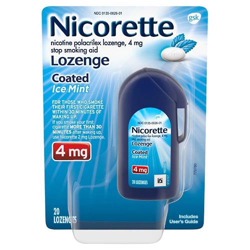 Image for Nicorette Lozenge, 4 mg, Coated Ice Mint,20ea from FOX DRUG STORE PARLIER