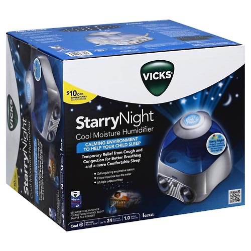 Image for Vicks Humidifier, Cool Moisture, Starry Night, 1.0 Gallon,1ea from FOX DRUG STORE PARLIER